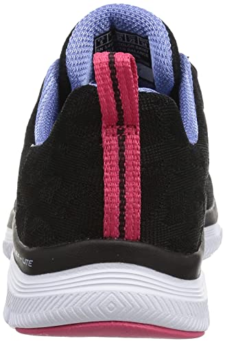 Skechers Flex Appeal 4.0 Maneras Elegantes, Zapatillas Mujer, Black Mesh/Multi Trim, 38.5 EU