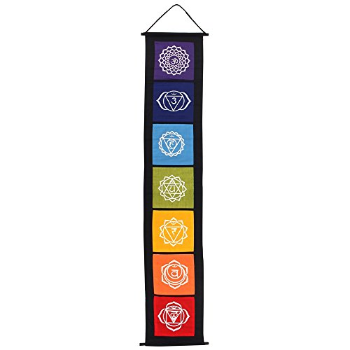 Something Different Colorido Chakra símbolo Colgante Tela Banner
