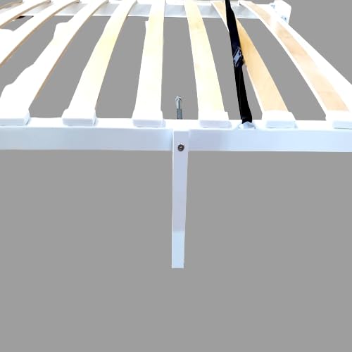 Somier para Cama abatible, Varias Medidas, 2 Colores a Elegir, para Montaje sobre armazón de Madera. (80x190 cm, Blanco Texturizado)