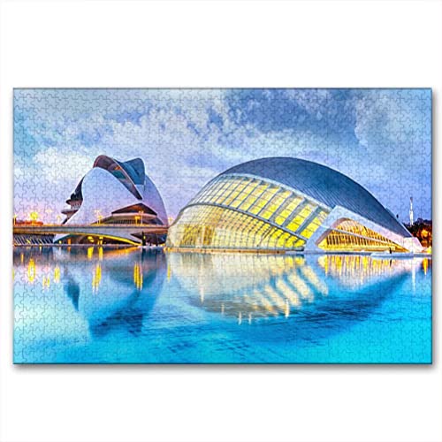 Spain Valencia - Puzzle de madera para adultos (1000 piezas, 29.5 x 19.7 pulgadas)