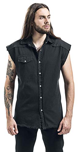 Spiral - Metal Streetwear - Chaleco Lavado a la Piedra - Negro - 3XL