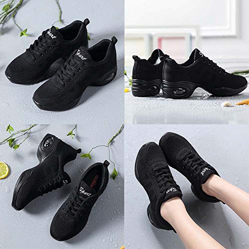 Split Sole Athletic - Zapatillas ligeras para entrenamiento de jazz, Negro Air Cushion, 41 EU