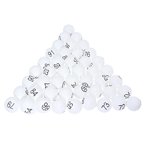 STOBOK 100 Piezas Entrenamiento De Tenis De Mesa Pelotas De Tenis De Mesa Redondas Bolas De Plastico para Bolas Cápsulas Redondas De Colores Bentilador Suministros Niño Blanco Exterior