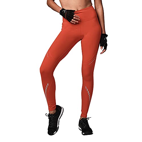 Strong ID Fitness Gym Tummy Control Leggings Deportivos Mujer de Cintura Alta, Red Panel, XS