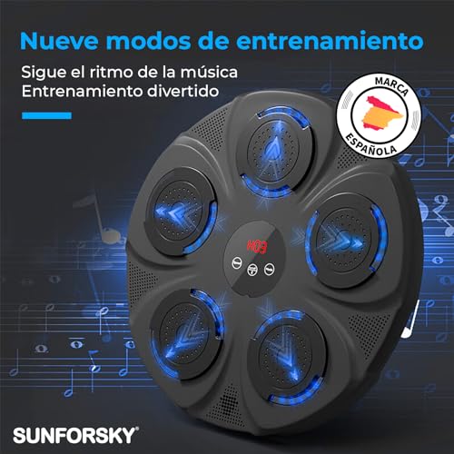 SUNFORSKY Maquina de Boxeo Musical, Boxeo Musical, Musical Boxing Machine, Maquina de Boxeo con Musica, Musical Boxin para Niños y Adultos, Incluye Guantes de Boxeo