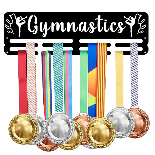 SUPERDANT Soporte para Medallas de Gimnasia Soporte para Exhibición de Gimnasia Rítmica Marco de Estante Ganchos de Pared de Metal de Acero Resistente Estante para Medallas