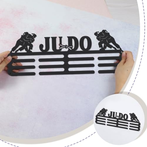 SUPERDANT Soporte para Medallas de Judo Femenino Estante de Exhibición de Medallas Deportivas para Más de 60 medallas Soporte de Pared para Exhibición de Cinta Colgador de Decoración