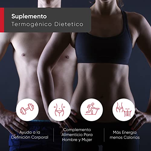 Suplemento Termogénico Dietetico | Ayuda a la Definicion Corporal | complemento Alimenticio Para Hombre y Mujer | Mas Energia menos Calorias