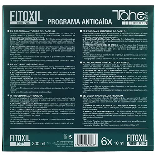 Tahe Fitoxil Pack Forte Plus Programa Anticaída del Pelo para Cabellos Castigados (Champú 300 ml + Tratamiento 6 x 10ml)