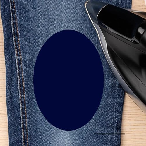 TailoTec ® Pack10 Rodilleras Pantalones Niños – Parches Ropa Termoadhesivos Niños y Adultos (14x11cm) - Rodilleras Termoadhesivas Niños para Uniforme, Chándal, Pantalón Vaquero. (AZUL MARINO)