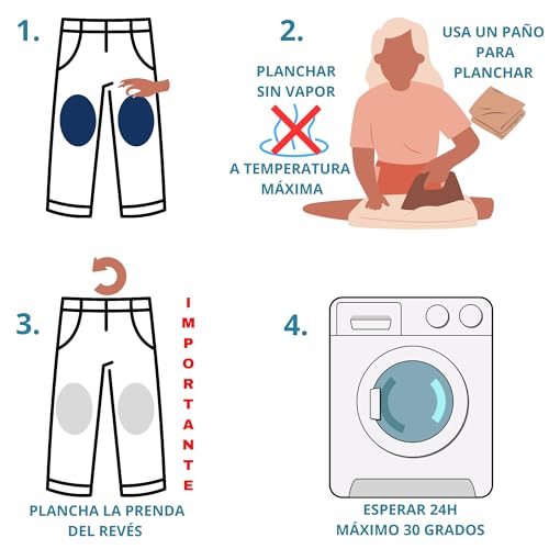 TailoTec ® Pack10 Rodilleras Pantalones Niños – Parches Ropa Termoadhesivos Niños y Adultos (14x11cm) - Rodilleras Termoadhesivas Niños para Uniforme, Chándal, Pantalón Vaquero. (AZUL MARINO)