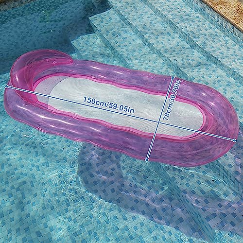 TAIZER Colchoneta Flotante para Piscina Flotadores Piscina Tumbona Flotante Hamaca Cama de Agua Flotador Malla Inflable Hinchable Hamaca Flotante para Adultos Pool Float Colchoneta Hinchable Piscina