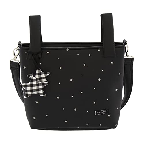 Talega para silla de Paseo Rosy Fuentes - Bolso para Silla de Paseo - Limpieza Sencilla 0-negro gris