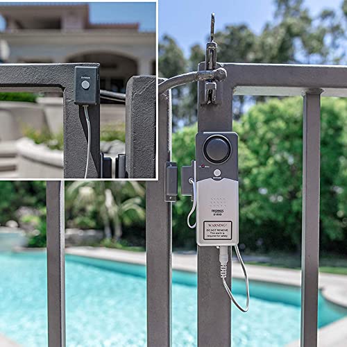 Techko S189 Ultra Slim Safe Alarma de piscina, gris