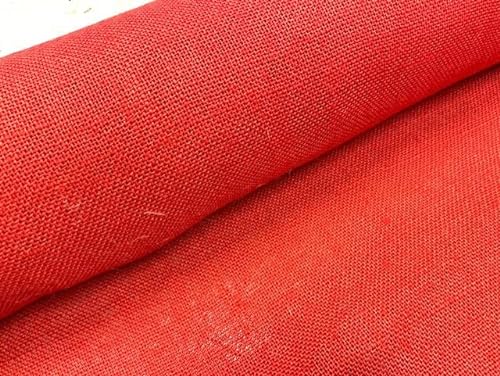 Tela de arpillera, tela yute, tela de saco, COLOR ROJO, tela de manualidades, tela de decoración, telas por metros, 1 metro x 150 cms