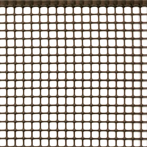 Tenax Malla de Plástico Quadra 10 Marrón 0,50x5 m, Malla Protectora Multiuso para Balcones, Vallas y Cercados
