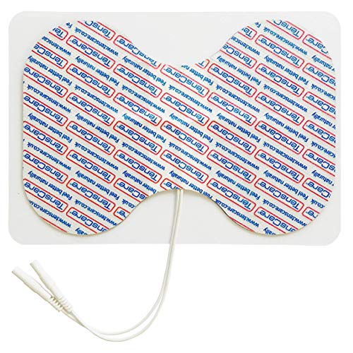 TensCare 2 Electrodos de mariposa reutilizables para dispositivo de electroterapia. Conectores universales compatibles con la mayoría de los dispositivos TENS, EMS y IFT