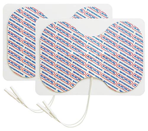 TensCare 2 Electrodos de mariposa reutilizables para dispositivo de electroterapia. Conectores universales compatibles con la mayoría de los dispositivos TENS, EMS y IFT