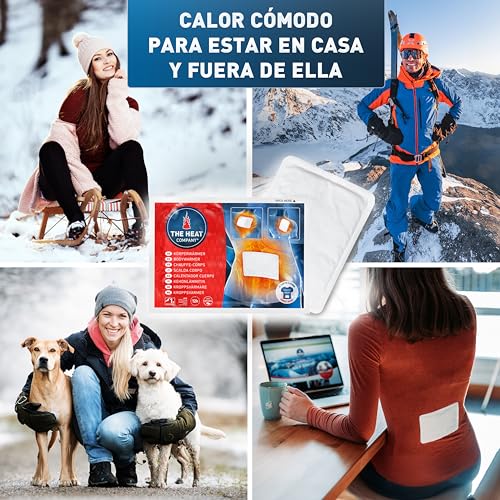 THE HEAT COMPANY Calentador Cuerpo - 10 Piezas - Extra CÁLIDO - Adhesivo - Espalda y Cuello Caliente - 12 Horas de Calor Acogedor - Calor instantáneo - Activado por Aire - Puro Natural