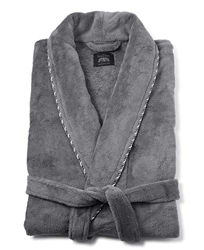 The Savile Row Company London Bata con borde de cuerda polar Para hombre Borde de cuerda gris/Plano Medio