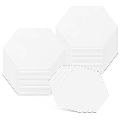 Thinp 200 Piezas de Papel Patchwork Plantillas Hexágono Plantillas de Papel para Acolchar Inglés Papel Piecing Formas Hexágono Papel Ladrillo Acolchar Plantillas, para Proyectos de Artesanía