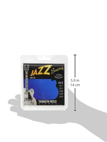 Thomastik Cuerdas para Guitarra Eléctrica Jazz Swing Series niquel Flat Wound juego JS113 Medium .013-.053w