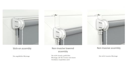 time4blinds Estor Enrollable Doble Dia y Noche Mini - Estor Enrollable sin taladrar - Proteccion Solar - estores - estores para Ventanas – 600x1000mm – Blanco Clásico – Izquierda