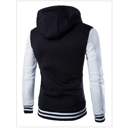 TMOYJPX Sudaderas Hombres con Capucha Baratas Tallas Grandes Deporte con Botones, Sudadera de Béisbol Vestir Jersey Hombre Invierno Rebajas Abrigo Suéter Otoño (Blanco, M)