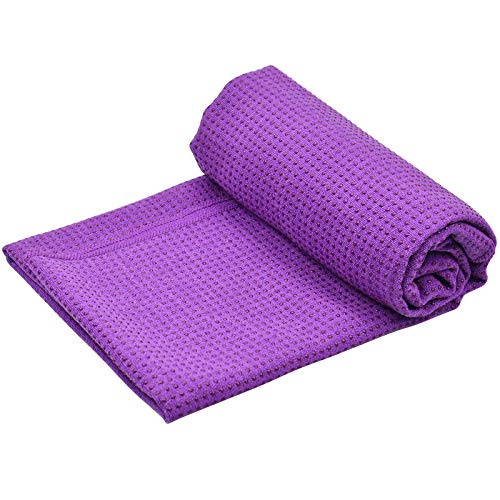 Toalla Yoga Antideslizante para Colchoneta, Toalla Yoga Hot Grande para Esterilla Yoga, Toalla de Microfibra con Bolsa de Transporte para Pilates, Bikram