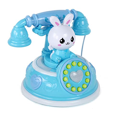 Toddmomy Teléfono Simulado Teléfono con Cable Vintage Clásico Juguete De Teléfono De Enciende El Teléfono De Juego Juguete De Telefono Rotar El Plastico Sala De Juguetes Brillar