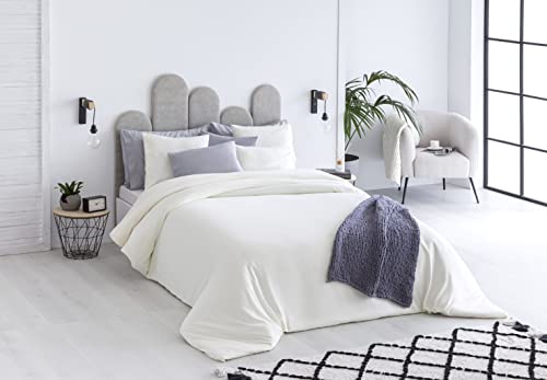 Todocama – Funda nórdica de Microfibra para edredón de Tacto Extra Suave. (Beig - Cama 80/90-150x220cm).