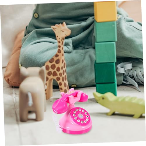 TOYANDONA 1 Pc Telefono Simulado Juguetes para Niños Teléfono para Niños Reales Juguete De Juego De rol Telefono De Juguete Charla Modelo De Telefono Antiguo Olla Arrocera El Plastico Rotar