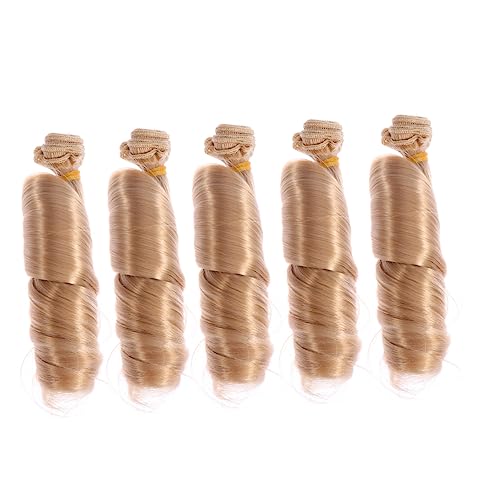 TOYANDONA 5 Piezas Pelo De Muñeca De Bricolaje Pelo De Muñeca para Muñecas Gaby Extensiones De Cabello De Muñeca Herramienta De Restauración Pelo De Muñeca Mohair Bonecas Echar Raíces Peluca