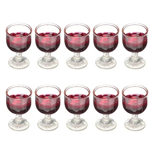 Toyvian 40 Piezas Copa De Vino De Casa De Muñecas Casa De Muñecas Copas De Champán Gafas De Muñeca Botellas De Vino En Miniatura Copas De Jerez Cerveza Barra De Bar Cloruro De Polivinilo