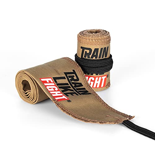TRAINLIKEFIGHT - Muñequeras H.D. para Cross Training, calistenia, Ejercicios gimnásticos, protección para Tus muñecas - Coyote