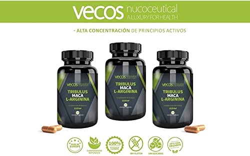 Tribulus Terrestris | Suplemento Deportivo con Tribulus + Maca + L-Arginina | Pack 2 x 100 Cápsulas Vegetales | Contribuye al Aumento de la Masa Muscular | Propiedades Antioxidantes