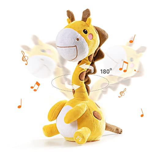 Tumama Juguete Bailarin Jirafa, Parlanchin, Peluche Que Baila y Repite tu Voz con Canciones,Peluche Juguete Musical Dancing Regalos Adecuados para Niños 2,3,4 años Bebé