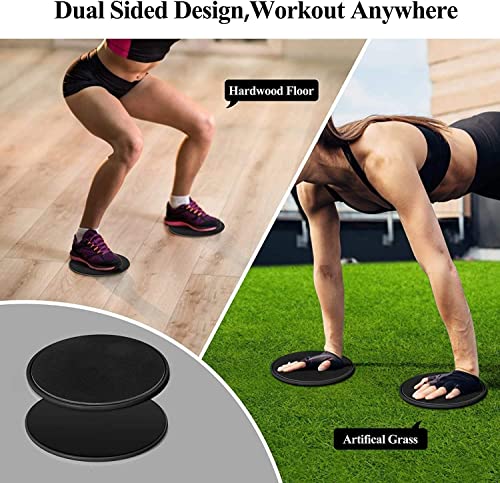 Tuokay 2 Piezas de Sliders de Ejercicio Discos Deslizantes para Fitness Abdominales, Discos Doble Cara Deslizantes para Hogar, Yoga, Fitness, Pilates, Ejercicios de Cuerpo, Moquetas y Solería