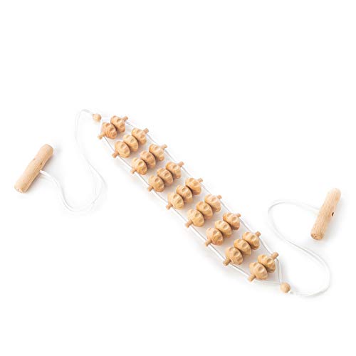 Tuuli Accessories Rodillo Masajeador de Espalda Aparato para Masaje Madera 120 cm (40 x 7 cm Superficie de Rodadura)