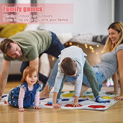 Twister Juego de Piso Familiar Tapete de Juego, para jardín, Fiesta, Juego de Equipo, Divertido de Enredos para Niños y Adultos