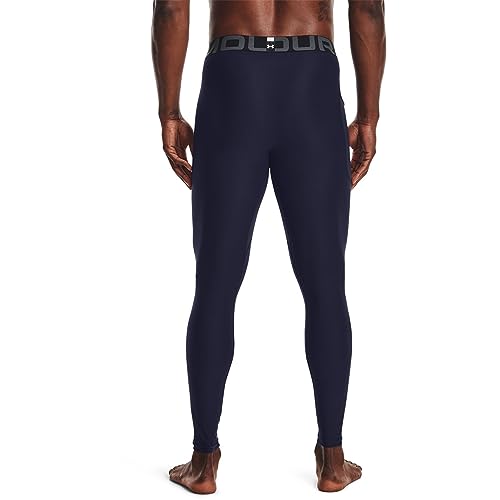 Under Armour Ua Hg Armour Leggings Pantalones, Azul (Midnight Navy 410/White), M para Hombre