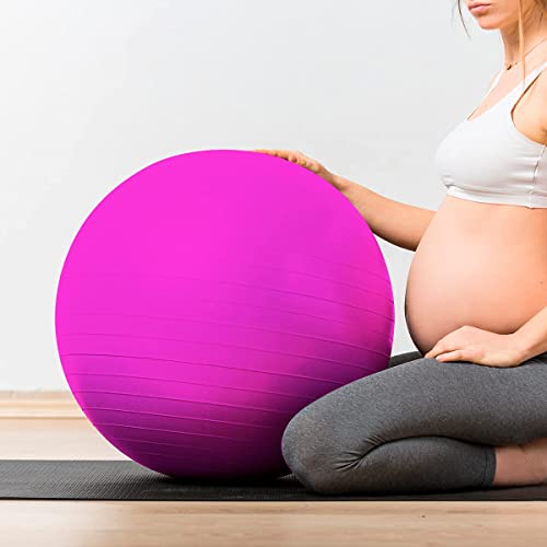 unycos - Pelota 55/65/75 cm de Pilates, Fitness, Yoga, Embarazo, Deporte, Fitball para Ejercicios de Gimnasia, Silla de Equilibrio, Anti-Reventones, Anti-Burst, No Tóxica | Incluye Inflador