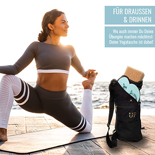 UP Great Mochila de Yoga, Bolsa de Yoga Grande XXL para Esterilla y Accesorios de Yoga, Bolsa de Yoga de Lona de algodón para Esterilla de Yoga, Regalo de cumpleaños