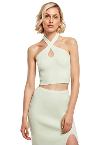Urban Classics Camiseta para Mujer con Cuello Cruzado, Lightmint, XL