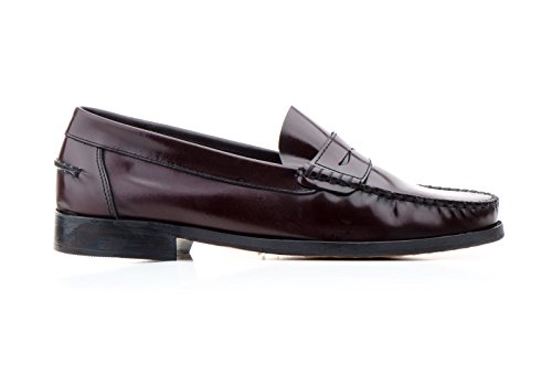 Urban Jungles Mocasines Castellanos de Piel Florentic para Hombre, Mod. 7000, Calzado Made in Spain Garantía de Calidad. (41, Burdeos)