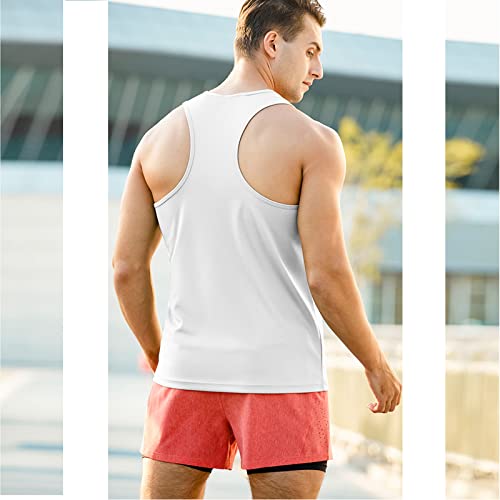 USUN Gimnasio Músculo Tank Top Sin Mangas Culturismo Suelto Ligero y Transpirable Absorción de Sudor Finas Correas Camiseta de Tirantes para Hombre Deportivo Camiseta Top de Deporte para Hombre