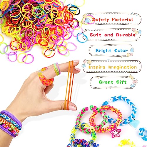 UUEMB Gomas Para Hacer Pulseras, 2500+ 40 Rejilla Gomas Elásticas Plásticas kit 30 Colores, Juguete para Niños de Anillos y Collares de Bricolaje manualidades