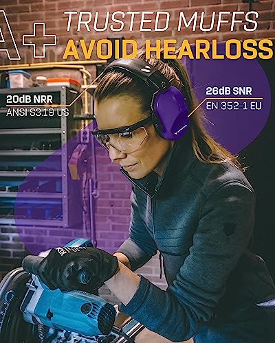 Vanderfields Cascos Insonorizados para Adultos SNR 26dB - Casco Antiruido Plegables y Ajustable Protección Auditiva para el Trabajo, Bricolaje, Campos de Tiro, Jardinería, Estudiar