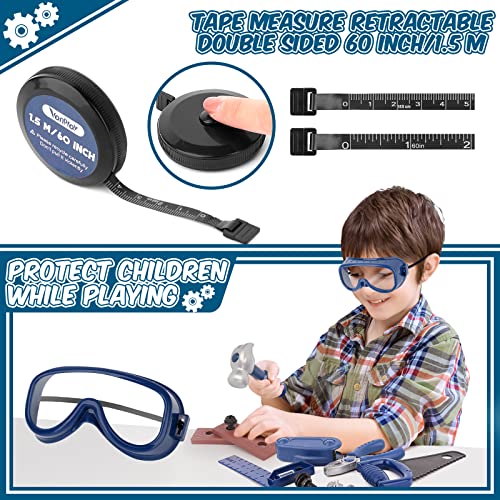Vanplay Herramientas Juguete con Taladro Eléctrico Juguete, Cinta Metrica, Cinturon Herramientas, Juego Herramientas Stem Cumpleaños Regalo para Niños Niñas 3 4 5 6 7 8 Años 87 Piezas