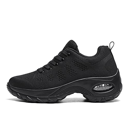 VCIXXVCE Mujer Dance Fitness Sneakers Zapatos Outdoor Transpirable Zapatillas de Danza Jazz Hip - Hop Negro,37 EU